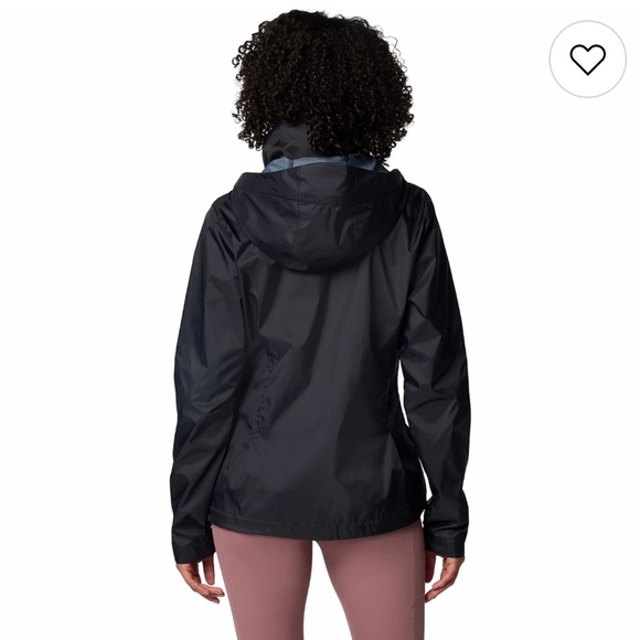 COLUMBIA WOMENS SWITCHBACK WINDBREAKER JACKET BLACK - Picture 12 of 12